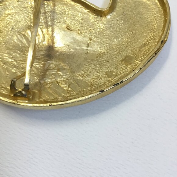 Vintage Alexis Kirk Gold Tone Etruscan Solider Runway Two Piece Belt Buckle - Picture 12 of 12